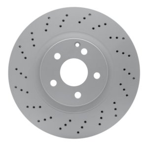 Mercedes-Benz S550 Brake Rotor (1) - Front - R1 Concepts - GeoSPEC Coated, Drilled - `07-`13
